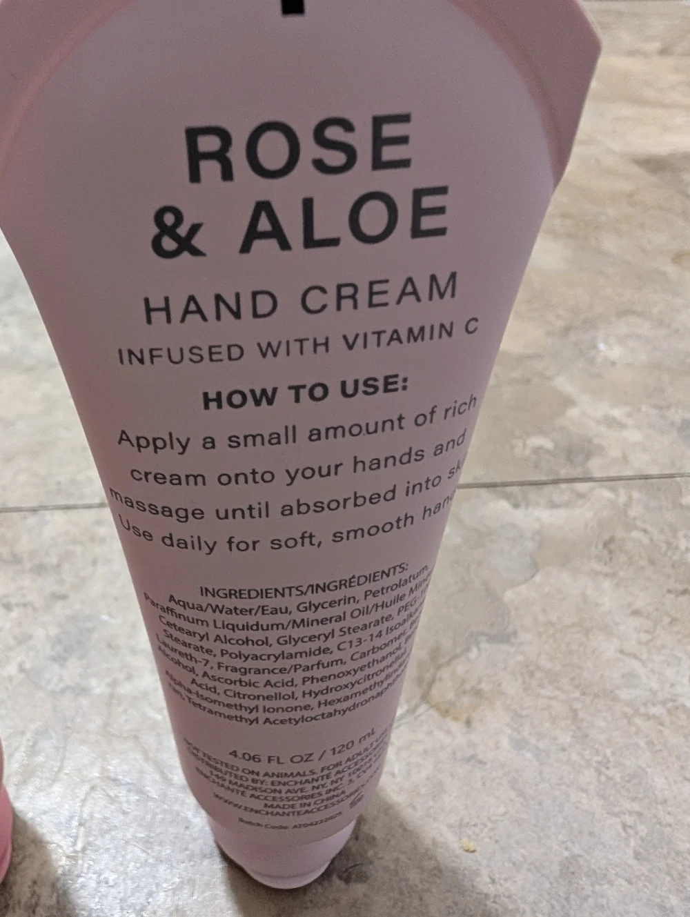Rose & Aloe Hand Cream - Pink Tube